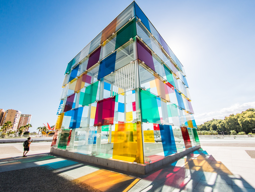 MALAGA, SPAIN - AUGUST 16: Pompidou Centre on August 16, 2015 in